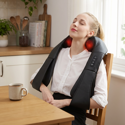 Knotless™ Deep-Kneading Neck & Shoulder Massager with Heat